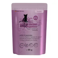 Ekonomipack: catz finefood i portionspåse 16 x 85 g - Lamm & kanin