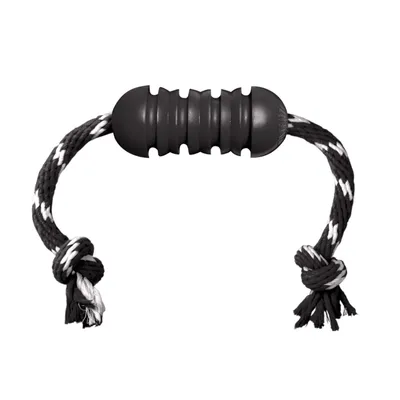 KONG Extreme Dental Hundespielzeug mit Seil - ca. L 46 x Ø 5 cm (Größe M)