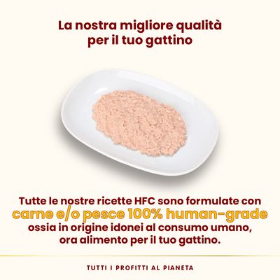 Almo Nature HFC Kitten con Pollo 6 x 55 g Alimento umido per gatti