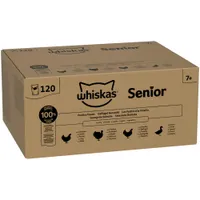 Whiskas Senior Beutel 120 x 85 g - Geflügel Auswahl in Gelee