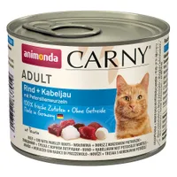 animonda Carny Adult 6 x 200 g - Hovädzie, treska & koreňový petržlen 