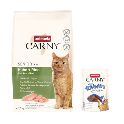 Animonda Carny Adult poulet + truite, 65% viande et ingrédients animaux, 35% viande de poulet fraîche, 0% céréales, Made in Germany, sans sucre, avec viande fraîche.