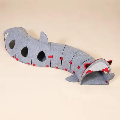 TIAKI Shark Cat Tunnel - 100 x 23 x 21 cm (L x W x H)