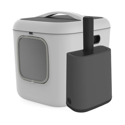 Rotho MyPet BIALA Pelle avec support pour chat – lot : pelle avec support + bac à litière BIALA XL