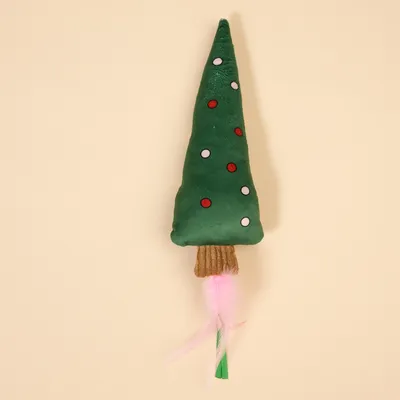 TIAKI katte-legetøjsjuletræ med bånd - L 42 x B 10 x H 5 cm