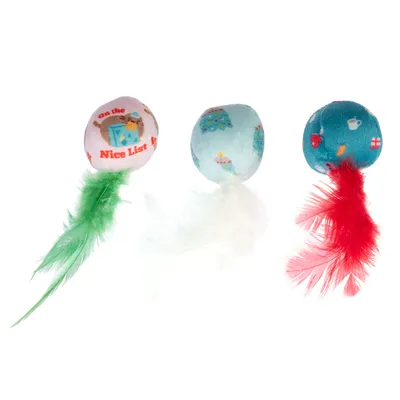 TIAKI Balles festives à plumes - lot de 3