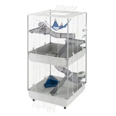Ferplast Frettenkooi Furet Tower - grijs: L 80 x B 75 x H 161 cm