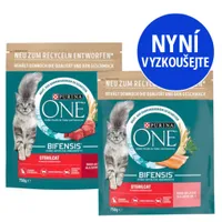 Míchané balení PURINA ONE - Sterilcat s hovězím + Sterilcat s lososem, 2 x 750 g