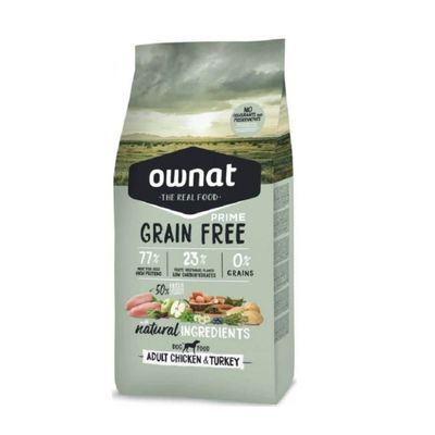 Croquettes Ownat Dog Grain Free Adult poulet pour chien 3 kg