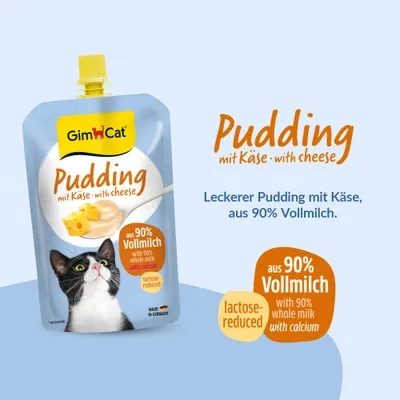 GimCat Pudding für Katzen - mit Käse (100 g)