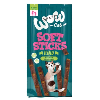 WOW Cat Soft Sticks - 72 x 5 g Rind