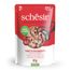 Schesir Complete Voeding filet in gelei 6 x 85 g Tonijn met garnalen