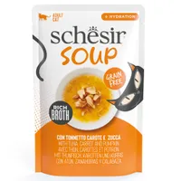 Schesir Soup 12 x 40 g pour chat - thon, carottes, potiron