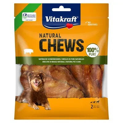 Vitakraft Natural Chews Urechi de porc naturale - 2 bucăți (44 g)