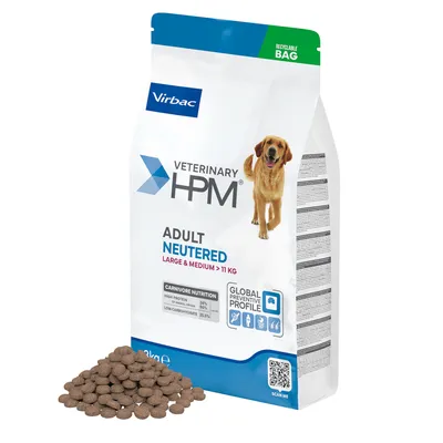 Virbac Veterinary HPM Volwassen hond Gecastreerd Large & Medium - 12 kg