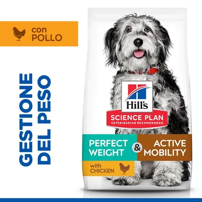 Hill's Science Plan Perfect Weight & Active Mobility Adult 1+ Medium Pollo - 12 kg