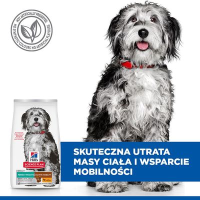 Hill's Science Plan Perfect Weight & Active Mobility Adult 1+ Medium, kurczak