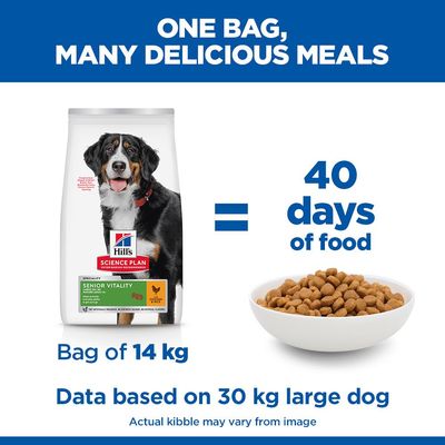 Hill's Science Plan Senior Vitality Mature Adult 6+ Large с курицей