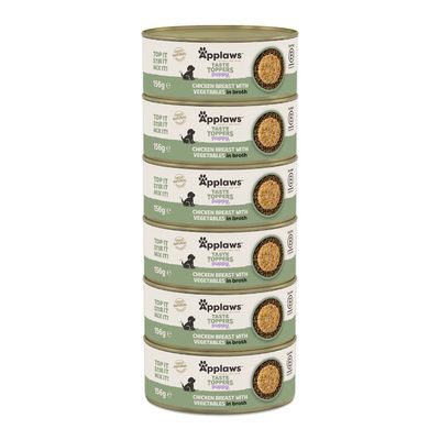 Applaws Puppy Taste Toppers in Broth 6 x 156g - dog wet food - Chicken Breast with Vegetables