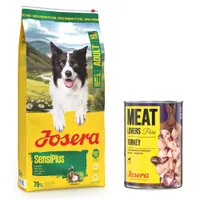 Josera Adult 12,5 kg + Meatlovers Nassfutter 6 x 400 g / 800 g gratis! - SensiPlus + Pure Truthahn 6 x 400 g