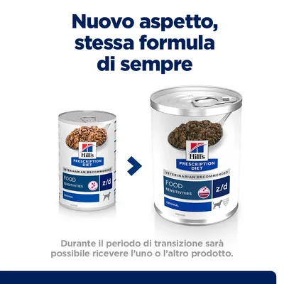 Hill's Prescription Diet z/d Food Sensitivities umido cane - Set %: 24 x 370 g