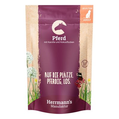 Herrmanns Selection / Bio-Selection 12 x 100 g Pferd mit Bio-Karotte & Bio-Kokosflocken