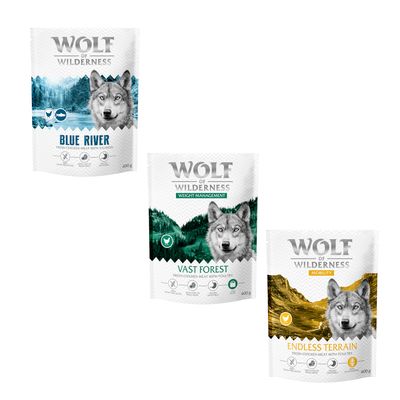 15% taniej! Wolf of Wilderness, karma sucha dla psa, 3 x 400 g