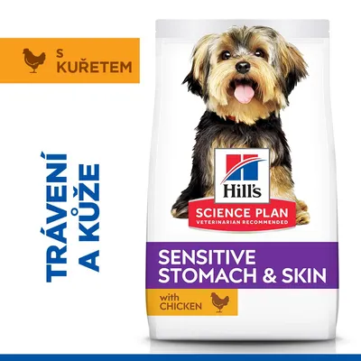 Hill's Science Plan Sensitive Stomach & Skin Adult 1+ Small & Mini s kuřetem - 6 kg