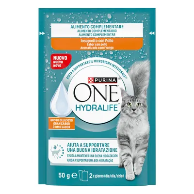 PURINA ONE Hydralife Liquide pour chat 12 x 50 g - au goût de poulet