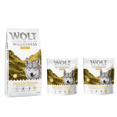 12 + 2 kg gratis! 14 kg Wolf of Wilderness - getreidefreie Rezeptur - "Explore The Endless Terrain" Mobility 12 + 2 kg gratis! 14 kg Wolf of Wilderness - getreidefreie Rezeptur - "Explore The Endless Terrain" Mobility