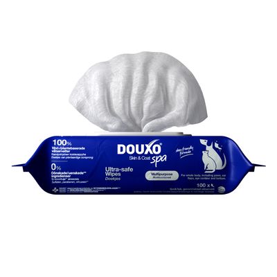 Toallitas DOUXO Skin & Coat Spa para mascotas 100 unidades