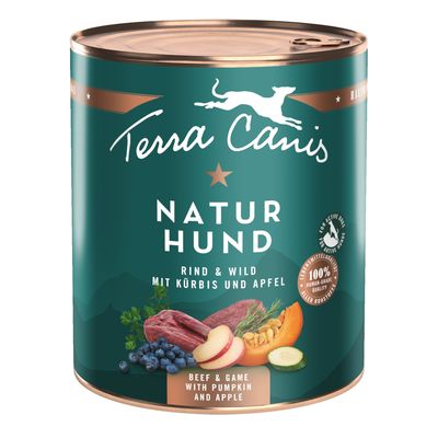 Terra Canis Naturhund 6 x 800 g Vacuno y venado con calabaza y manzana