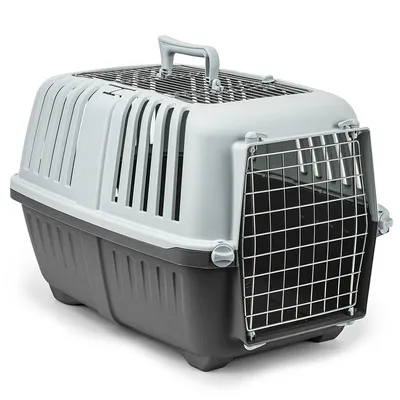 Lionto Transportbox aus Kunststoff mit Metalltür -  B 35,5 x T 58,5 x H 40 cm