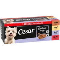 Cesar Senior 8+ Pouches Creations in Jelly - Favourites in Jelly (40 x 100g)