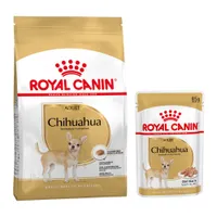Gemengd pakket: Royal Canin Chihuahua Adult - Hondenvoer - 3 kg droogvoer + 12 x 85 g natvoer