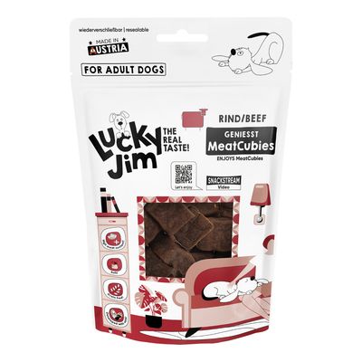 Lucky Jim MeatCubies Sparpaket: 3 x 70 g Rind