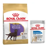 Royal Canin Breed Dry Dog Food + Royal Canin Wet Dog Food - 15% Off! * - Labrador Retriever Adult Sterilised (12kg) + Light Weight Care Loaf (12 x 85g)