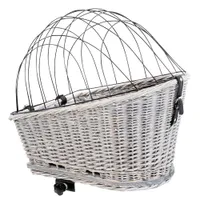 Trixie Panier pour vélo avec grille pour porte-bagages - L 35 x l 49 x H 55 cm