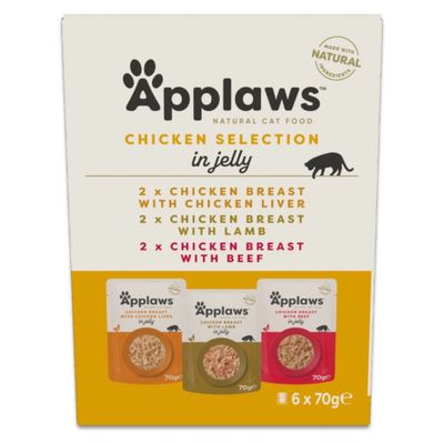 Probierpaket Applaws Pouch in Jelly Mix 12 x 70 g Auswahl mit Huhn