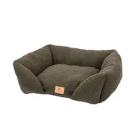 Ferplast knuffelbed Pamper Bouclé, groen - L 55 x B 45 x H 20 cm