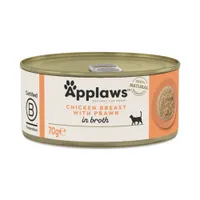Applaws au bouillon 6 x 70 g - blanc de poulet avec crevettes