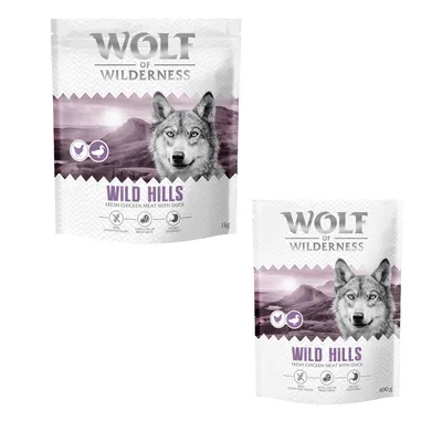 1 kg + 400 g gratis! Wolf of Wilderness, karma sucha dla psa, 1,4 kg - Nowa receptura: Adult "Wild Hills" kaczka (bestseller), 1 kg + Adult "Wild Hills" kaczka (bestseller), 400 g 1 kg + 400 g gratis! Wolf of Wilderness, karma sucha dla psa, 1,4 kg - Nowa receptura: Adult "Wild Hills" kaczka (bestseller), 1 kg + Adult "Wild Hills" kaczka (bestseller), 400 g