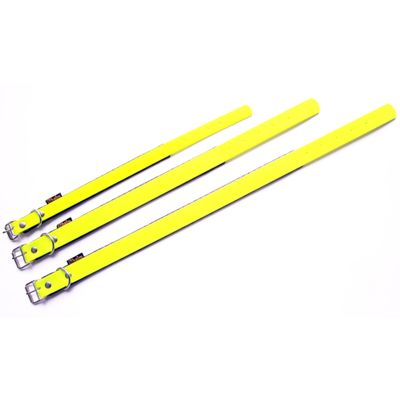 Heim Biothane® halsband med mjukt foder, neongult