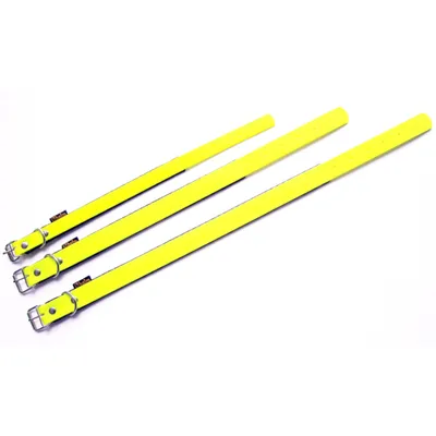 Heim Biothane® halsband med mjukt foder, neongult - Storlek 50: 36 - 44 cm halsomkrets, 25 mm brett