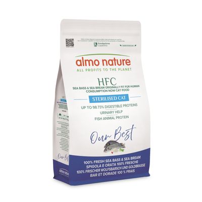 Almo Nature HFC Longevity Sterilized lubina y dorada 1,2 kg