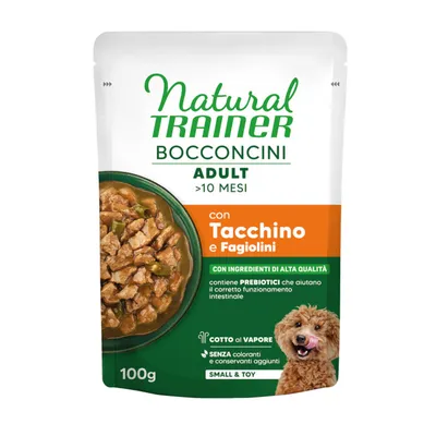 Natural Trainer Bocconcini Adult Small & Toy Chunks in Sauce - dog wet food - 100g Chicken