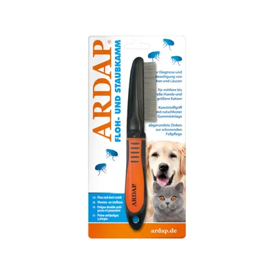 Ardap Grand Peigne anti-puces et poussière pour chien - 1 pièce Ardap Grand Peigne anti-puces et poussière pour chien - 1 pièce