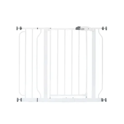 Regalo hundegitter i metal, hvid - Højde: 76 cm, bredde: 74 - 109 cm