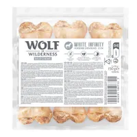 Wolf of Wildenress "White Infinity" Osso da masticare in pelle di cavallo - 3 x 12 cm (150 g)