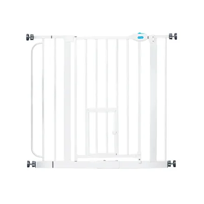 Carlson extra széles kutyarács kisállatajtóval - 75 - 90 cm széles Carlson extra széles kutyarács kisállatajtóval - 75 - 90 cm széles